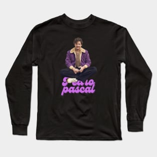 Pedro pascal\\retro fan art Long Sleeve T-Shirt